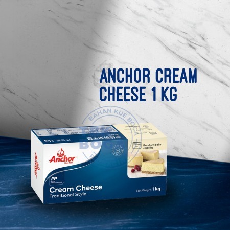 

TERUJI Anchor Cream Cheese Keju Krim Kemasan 1 Kg Kode 1165