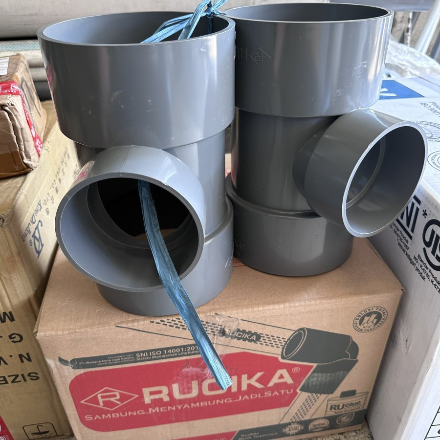 TEE 6 X 4" INCH RUCIKA D DV REDUCER REDUCING REDUSER TEE 6X4 DIM