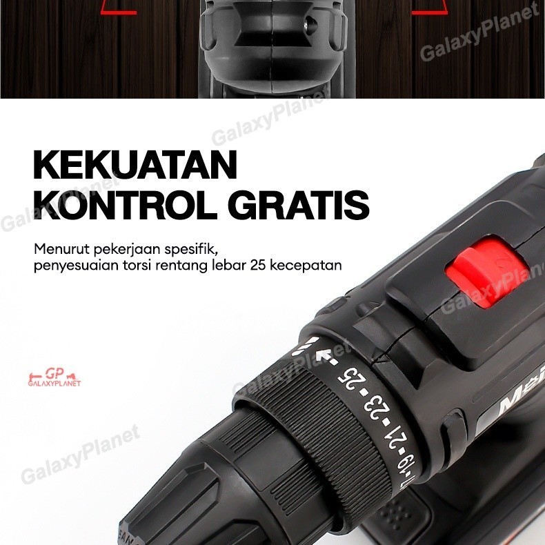 Bor Listrik Bor Tanpa kabel 36V Set /bor listrik bosch set/Lengkap Mata Bor Cordless Drill 10mm Full