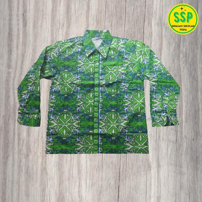 baju batik sd al azhar lengan panjang / seragam sekolah sd al azhar