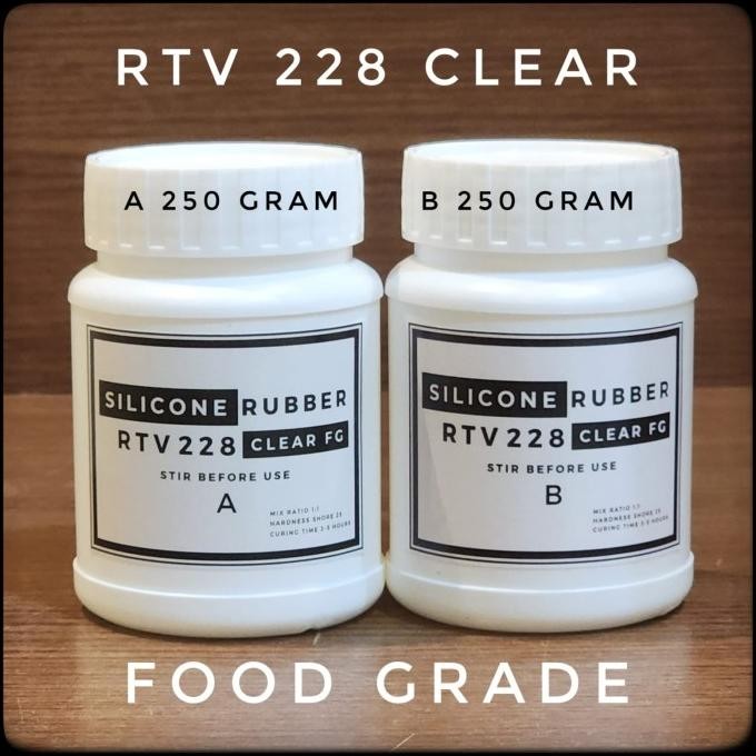 SILICONE RUBBER 228 CLEAR FOOD GRADE 500 GRAM