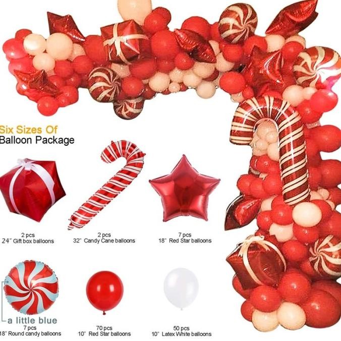 

Sale! Dekorasi aksesoris natal set balon desain natal