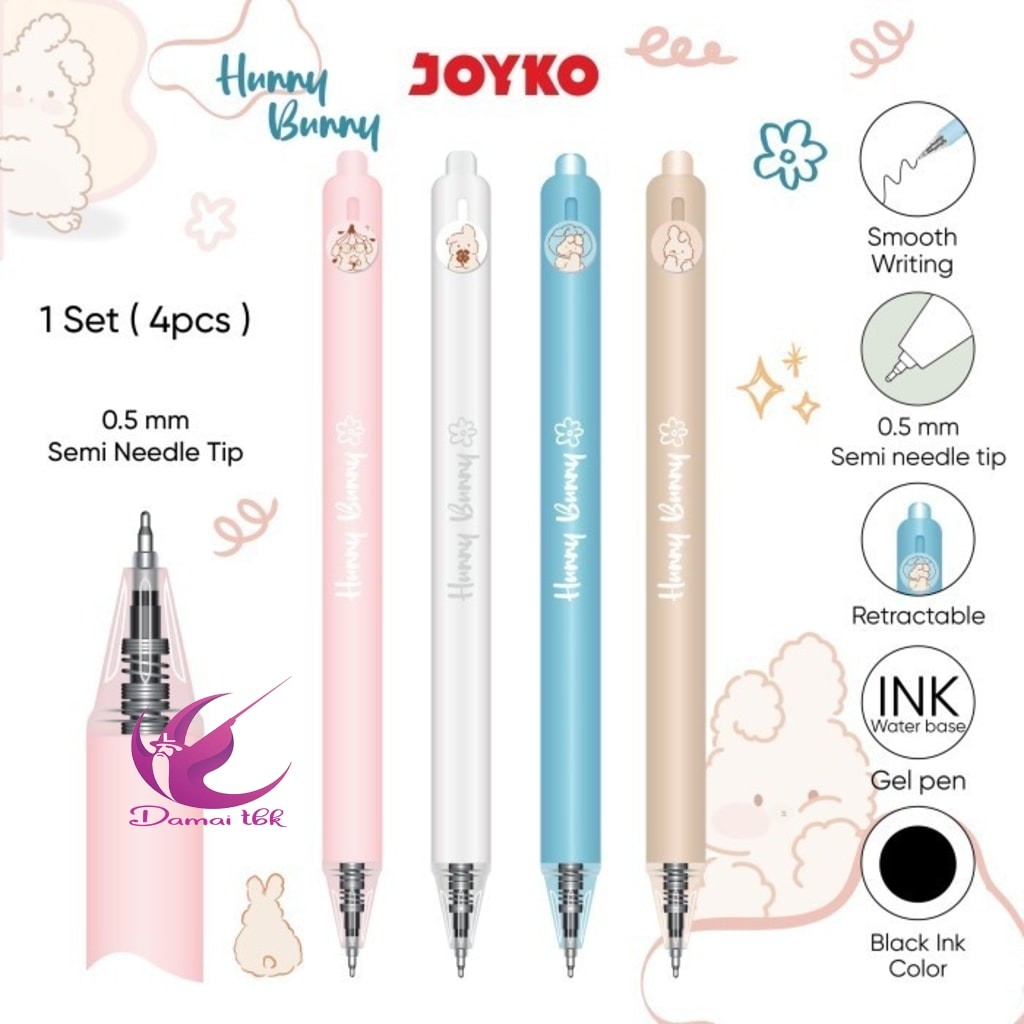 

Gel Pen Pulpen Pena Joyko GP-396 Hunny Bunny Gel 0.5 mm