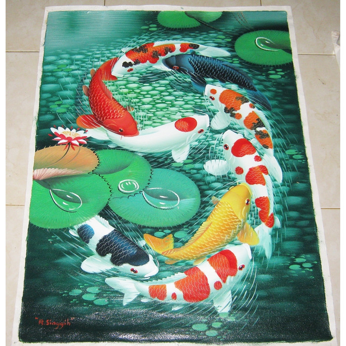 BOOM SALE Lukisan Ikan Koi 9 Membentuk Angka 9 Kode 929