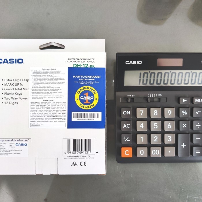 Kalkulator Casio 12 Digit Dh 12 Original