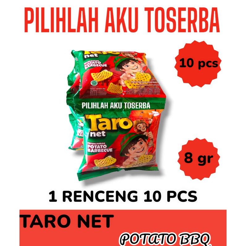 

TERBARU TARO NET SNACK POTATO BARBEQUE BBQ 8 GR RENCENG - ( HARGA 1 DUS ) !!!!!