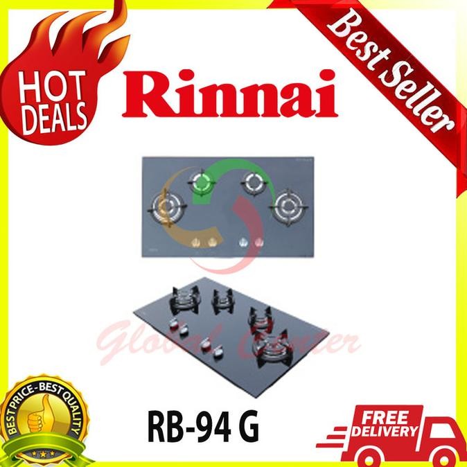 Sale! Built-In Gas Hob Kompor Gas Tanam 4 Tungku Rinnai Rb-94G