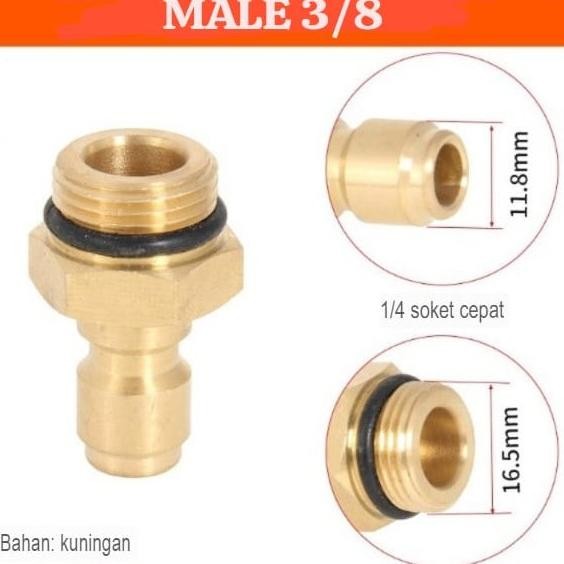 

QUICK PLUG 3/8 CONNECT SNOW FOAM LANCE SIAP KIRIM