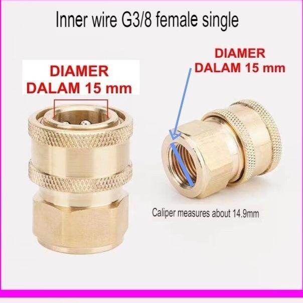 

QUICK RELEASE ADAPTOR JET CLEANER G3 / 8 ) - ADAPTER GUN JET CLEANER SIAP KIRIM