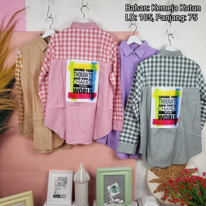 

Sale! Atasan kemeja motif COTFD
