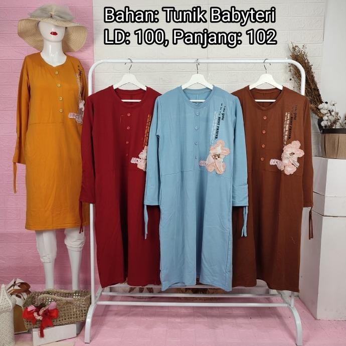 

Sale! Atasan tunik kancing 4 motif LUCKY BEAR