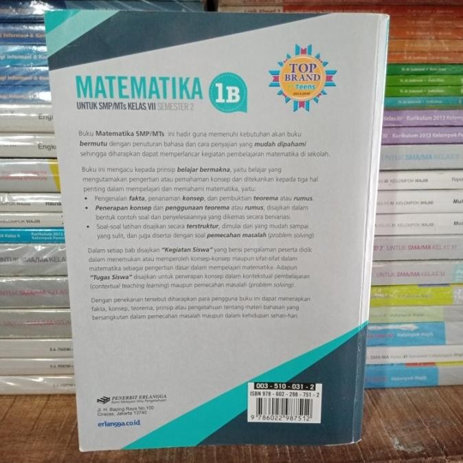 

Buku MATEMATIKA Jilid 1B SMP Kelas 7 K13 Revisi Erlangga