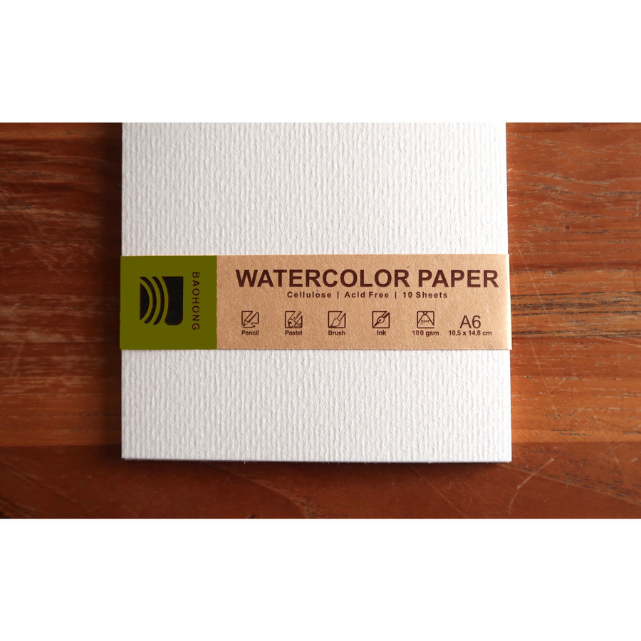 

Watercolor Paper Baohong Cellulose 180gsm A3 / A4 / A5 / A6 - Kertas Cat Air