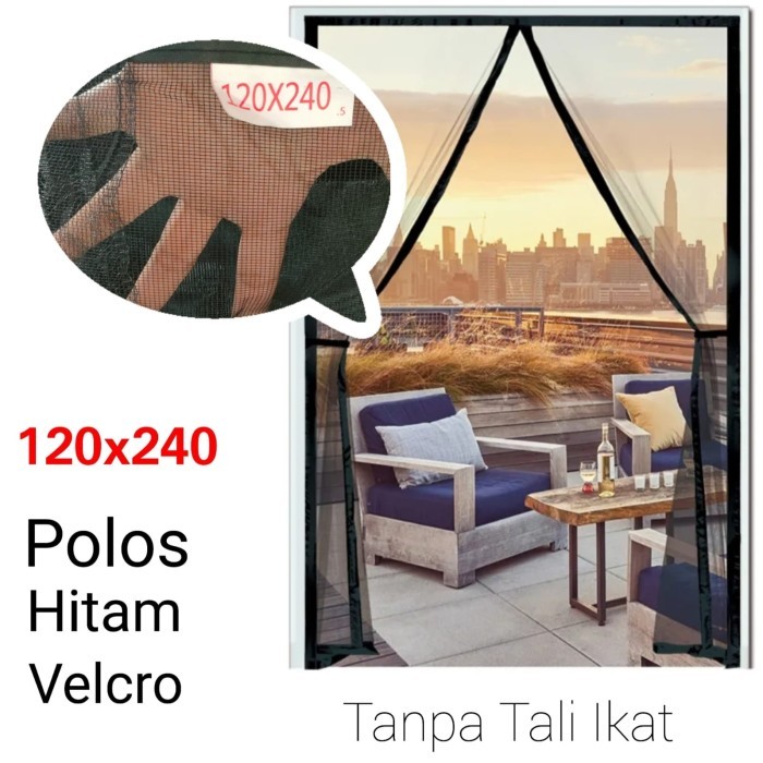 Best Seller Jumbo Tirai Pintu Magnet Anti Nyamuk Model Perekat 120X240Cm