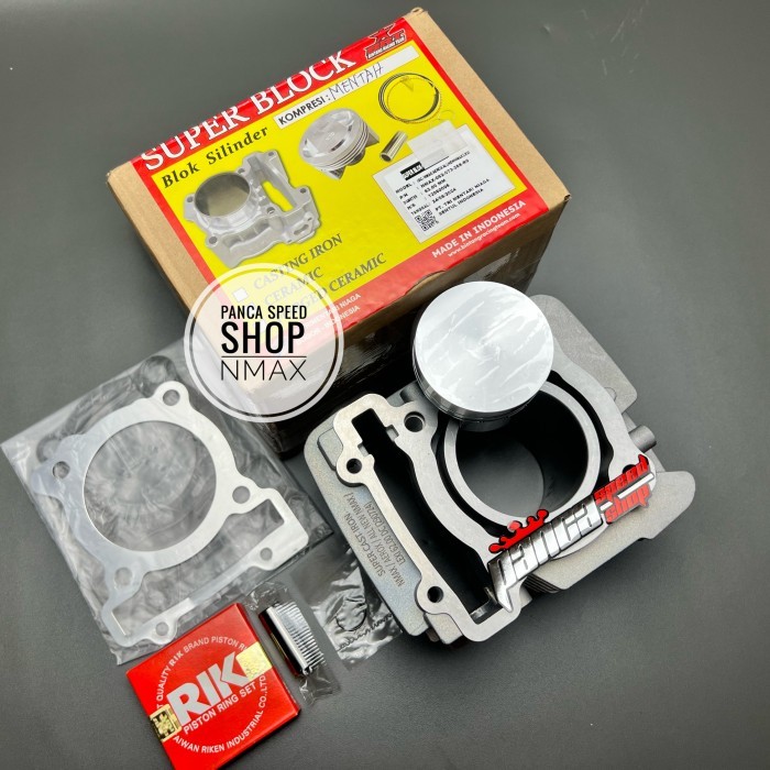 Blok Seher Bore Up Brt Nmax 155 Old /New Aerox 155 Bore Up Uk 62Mm Double Cooler Piston Super