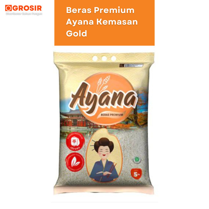 

Beras Premium Ayana Gold 5 kg Pulen Sushi 5KG