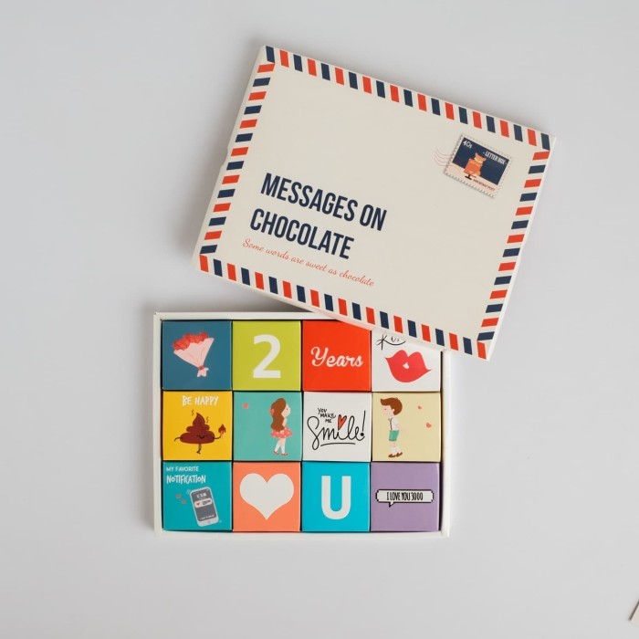 

Kado Coklat Anniversary Box 12pcs- Letter Box Chocolate - Kado Pacar