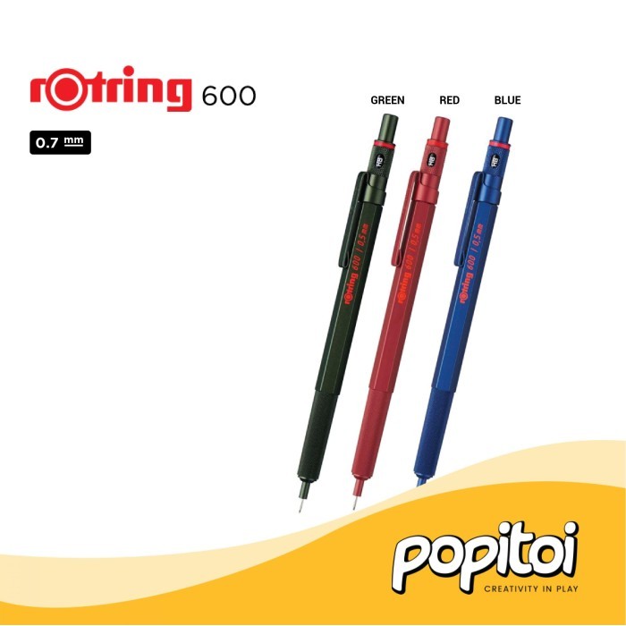 

Rotring 600 Mechanical Drafting Pencil 0.5 0.7 mm Pensil Mekanik
