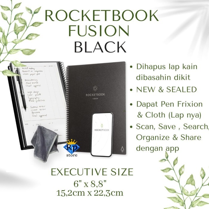 

Rocketbook wave with pen smart Erasable cloud scan notebook instant