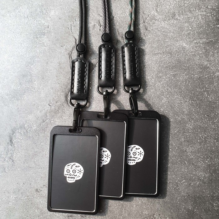 

BDS SCOTT - Minimalist Paracord Leather lanyard id holder