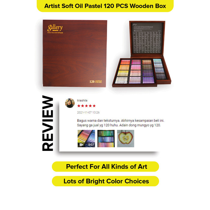 

Mungyo - [NEW BOX] Artist Soft Oil Pastels / Crayon 120 Pcs Wooden Box