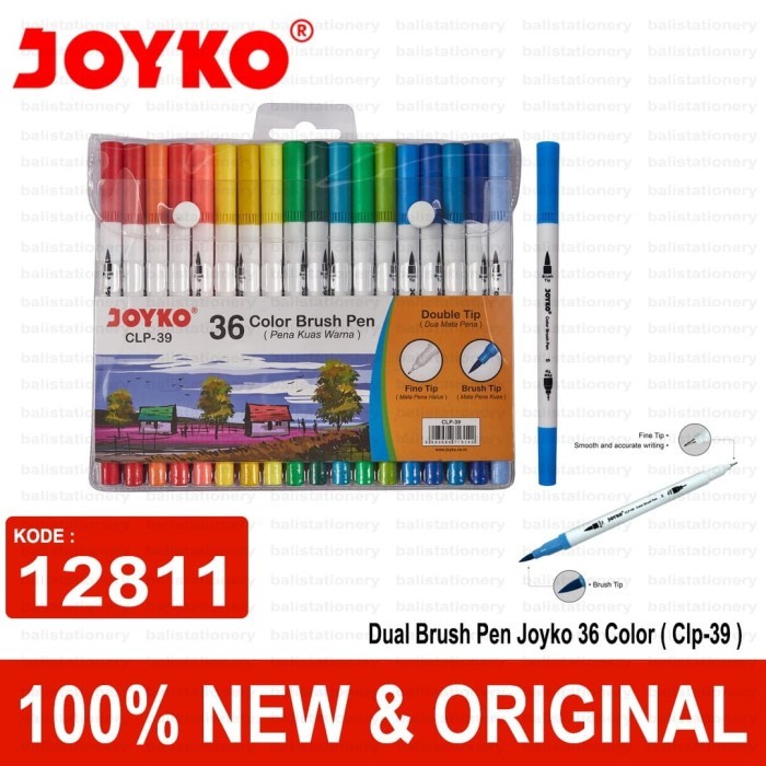 

Dual Brush Pen Joyko 36 Color ( Clp-39 )
