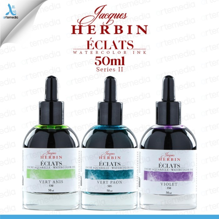 

Herbin Eclats Watercolor Ink 50 ml Drawing Tinta Cat Air Kaligrafi 2/3