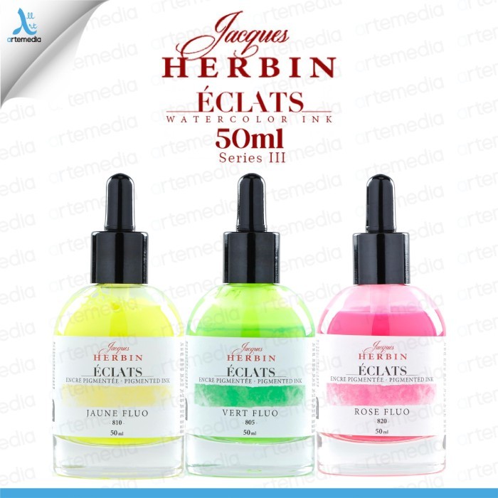 

Herbin Eclats Watercolor Ink 50 ml Drawing Tinta Cat Air Kaligrafi 3/3