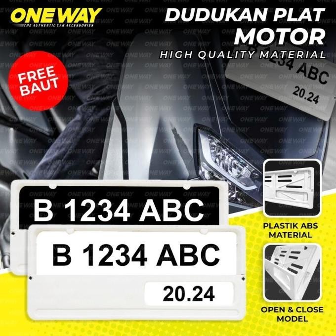 Terlaris Dudukan Tempat Plat Nomor Frame Cover Plat Putih Sepeda Motor Vespa Matic
