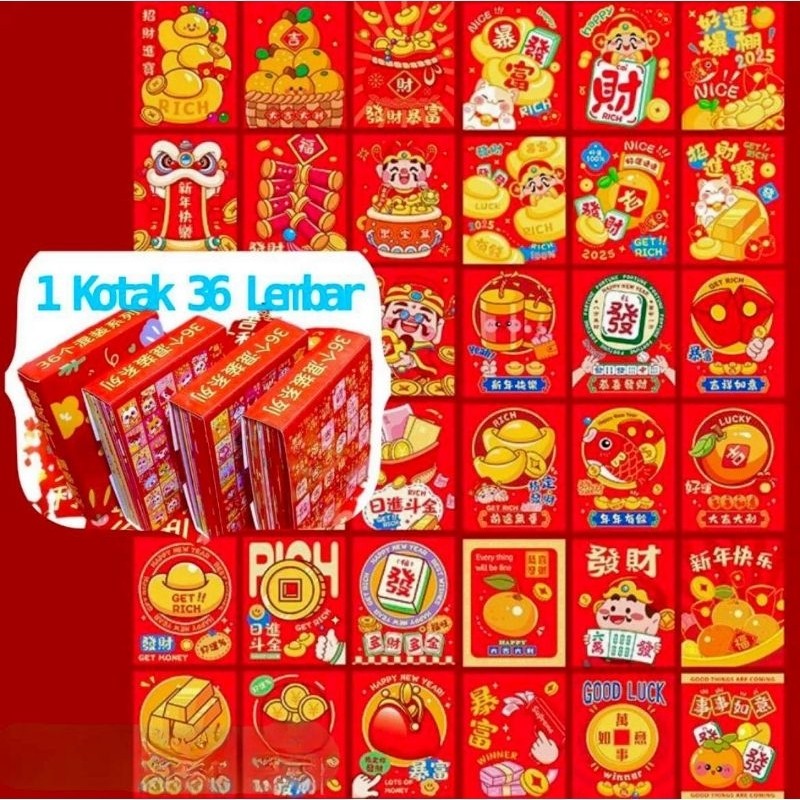 

Penawaran Spesial Angpao Imlek Kotak Isi 36 Gambar Lucu 2025 Shio Ular Angpao Sincia Murah Ghy