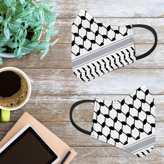 Ready Masker Kain 3 ply - Palestinian Kufiya