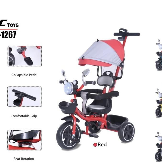 Sepeda Anak Roda Tiga Exotic ET1268 Baby Stroller Tricycle ET 1268