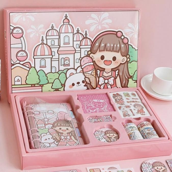 

Diary Set Buku Jurnal Binder Aesthetic Buat Hadiah Ulang Tahun Edisi D