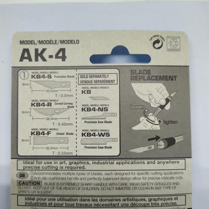 

Pisau Cutter Pen Ak4 Olfa Art Knife Ak-4 Original Japan