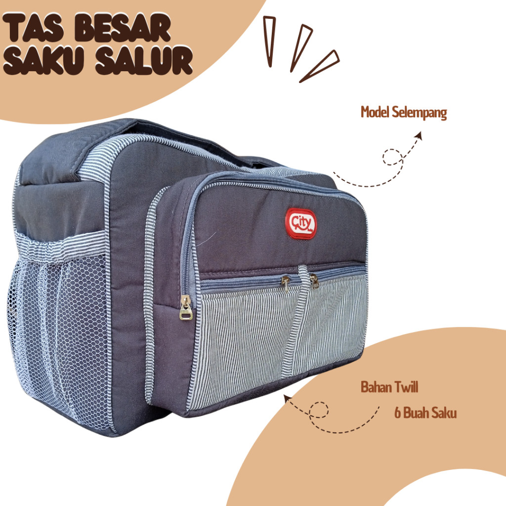 NEW Tas Bayi Besar Multifungsi Double Saku Tas Slempang Bayi Multifungsi Besar