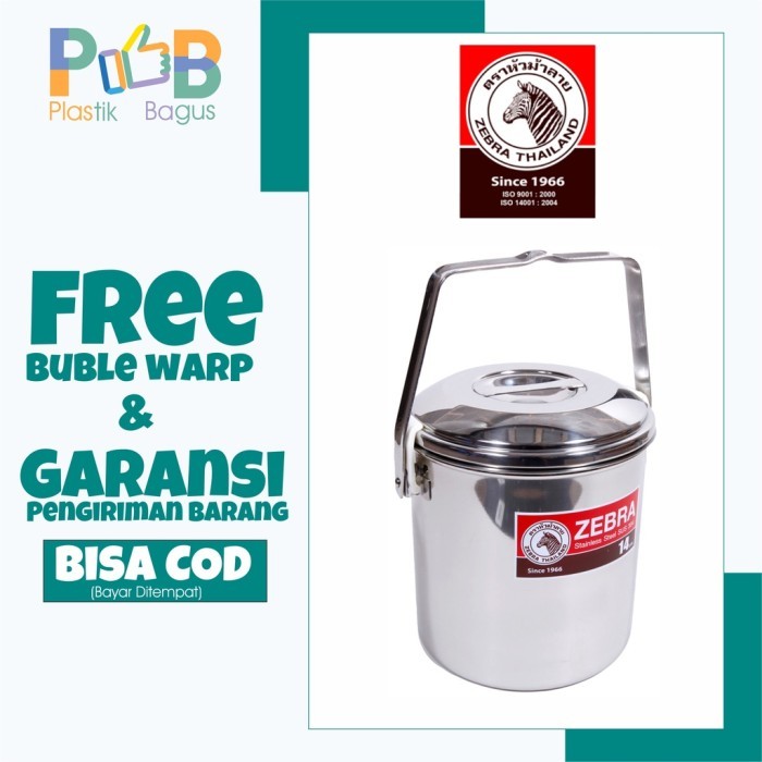 rantang tunggal stainless steel 14 cm zebra 151614