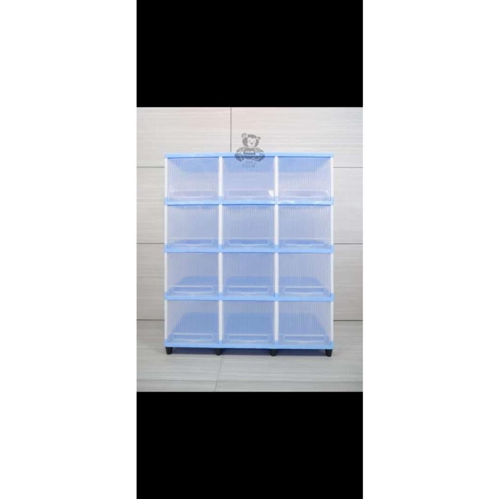 Lemari Plastik Flip club Pintu 12 Susun 4 Triple