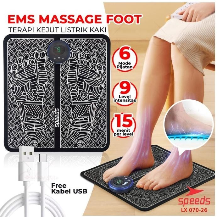 Spesial Speeds Pijat Kaki Ems Pad Mat Ems Foot Massager Alat Pijat Kaki 070-26