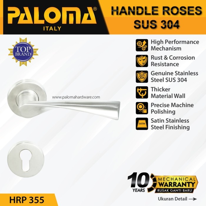 Paloma Handle Pintu Minimalis Stainless Stell SUS 304 HRP 355