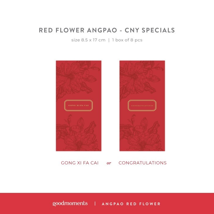 

Sale Angpao - Red Flower Cny Special 2023 / Amplop Sincia / Envelope
