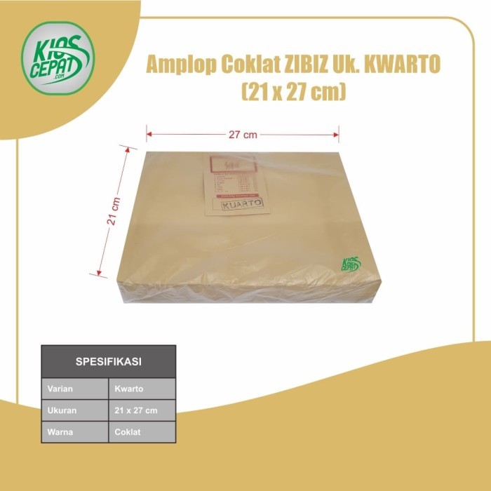 

Sale Amplop Coklat Ukuran Kwarto (1Pack Isi 100Pcs)