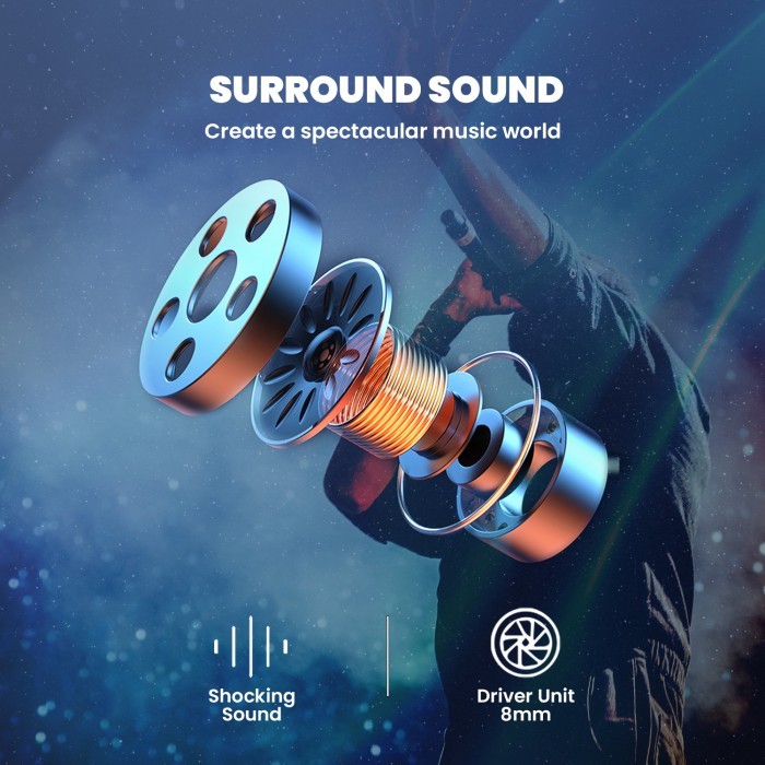 Uneed Tws Bluetooth 5.1 Earphone Verse V6 - Uep303