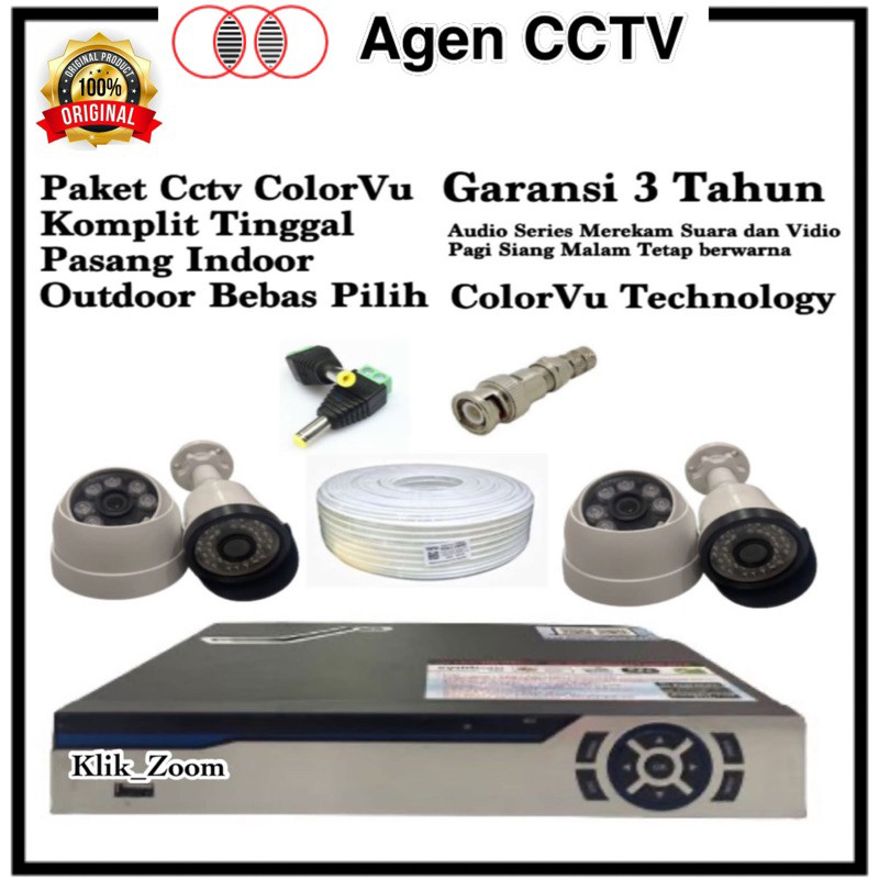 PAKET PROMO CCTV HIKVISION 4 CHANNEL + 4 CCTV AUDIO SERIES / CCTV / DVR / COLORFULL ORIGINAL PRODUCT