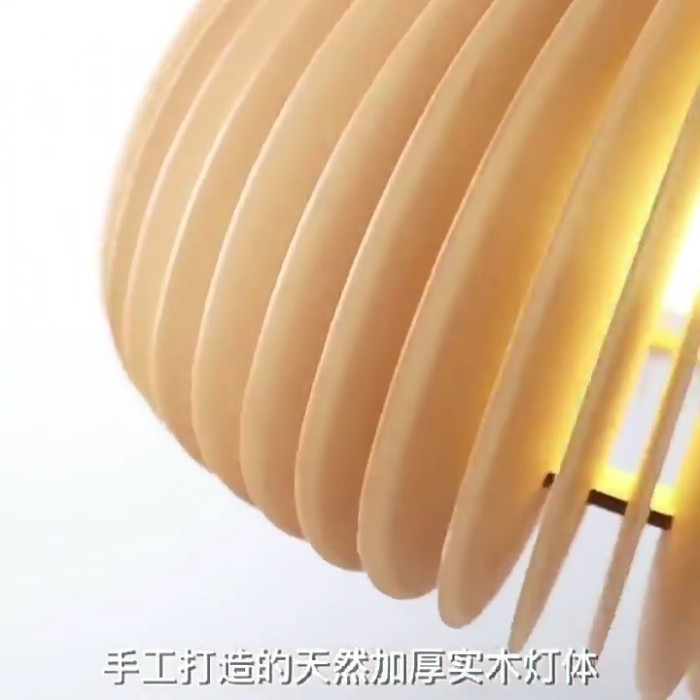 Murah Lampu gantung Minimalis Kayu antik model jamur Non COD