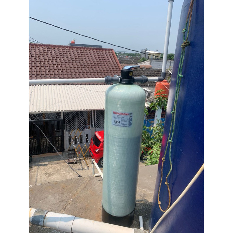 Paket Filter Air Sumur Bor - Filter Air Automatic Backwash-Paket Instalasi Filter Otomatis-FRP 1354