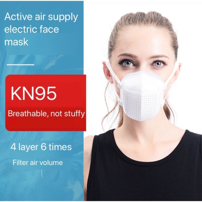 Murah MASKER PINTAR ELEKTRIK ANTI VIRUS DEBU POLUSI BAKTERI KARBON AKTIF - 3 Non COD