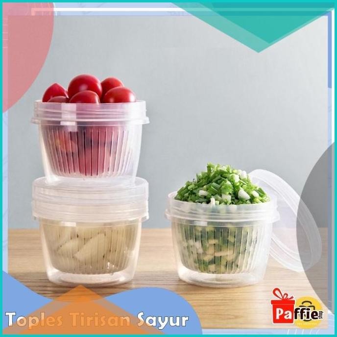 Kotak Toples Penyimpanan Buah Tirisan Box Tiris Sayur Container Kulkas