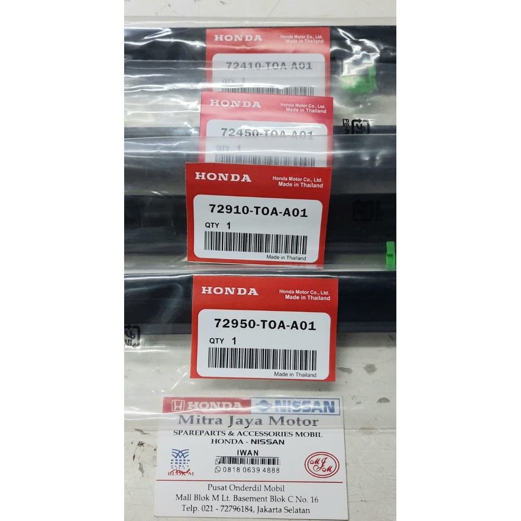 Pelipit Karet Kaca Luar Pintu 1 Set Honda Crv Gen4 Original Thailand