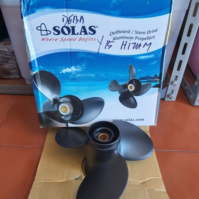 Propeller Solas Mesin Tempel Yamaha 15 Pk Warna Hitam Aluminium Uk 9 Murah