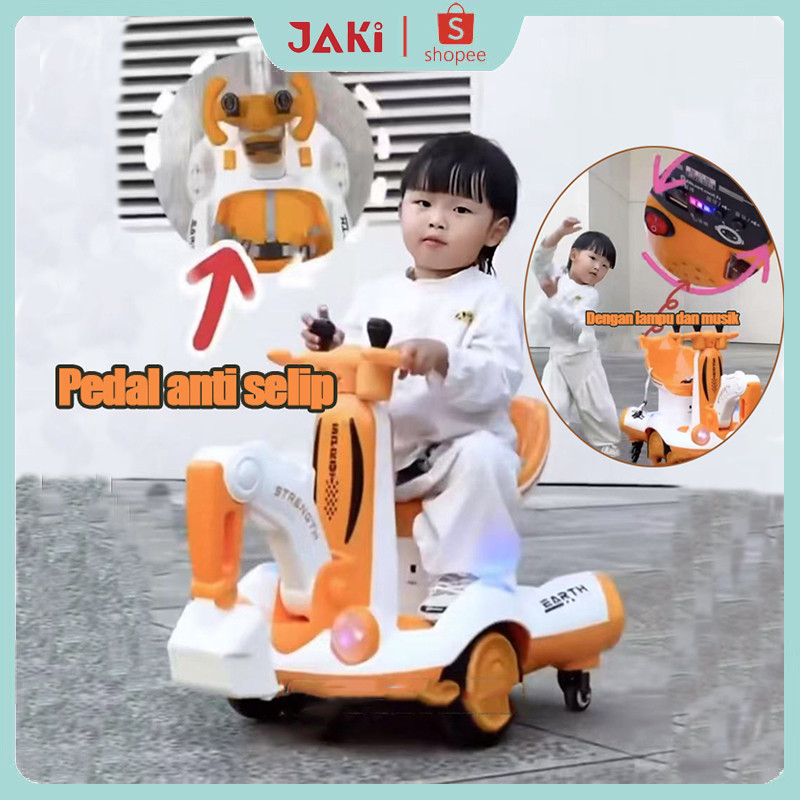 JAKI Balance car excavator/Mainan scooter/mainan mobil anak/Ride on aki/Mobil listrik anak excavator